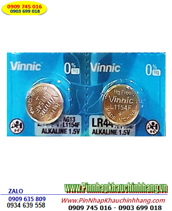 Pin cúc áo 1.5v Alkaline VINNIC L1154F, AG13, LR44, A76, V13GA _Giá/1viên